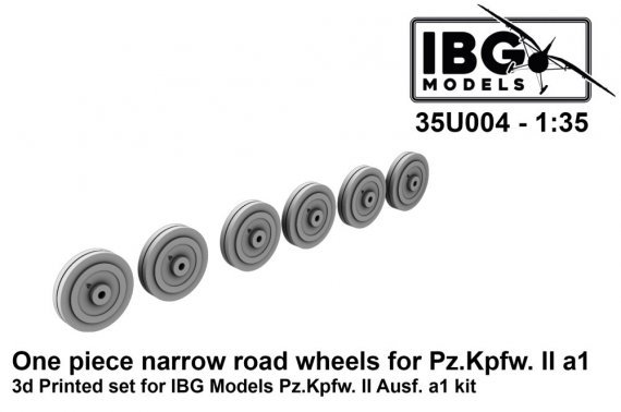 1/35 One piece narrow road wheels Pz.Kpfw. II A1