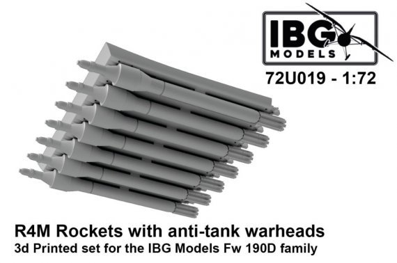 1/72 R4M Rockets with AT warheads for Fw 190D