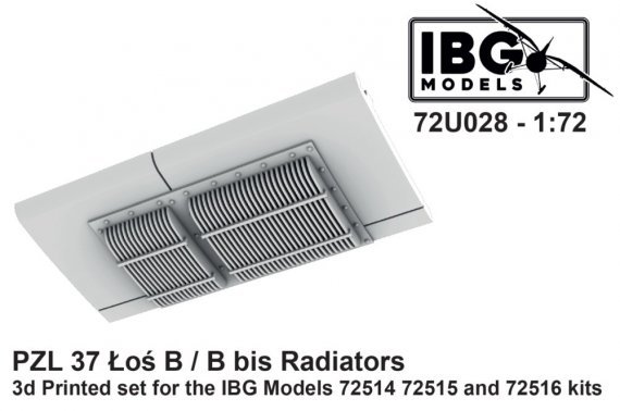 1/72 Radiators for PZL 37 Los B/B bis