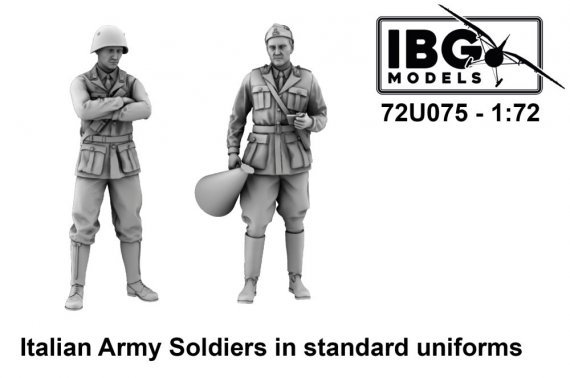 1/72 Italian Army Soldiers in standard uniforms