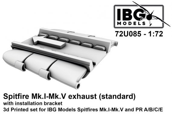 1/72 Spitfire Mk.I-Mk.V & PR Type A/B/C/E exhaust
