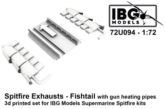 Spitfire Fishtail Auspuff mit W�rmerohren 1/72