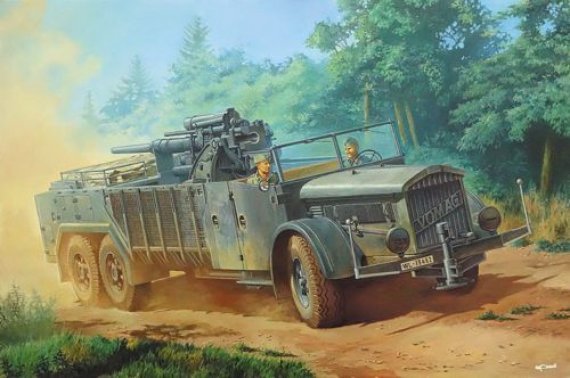 1/72 88mm Flak mounted on the Sd.Kfz. Vomag