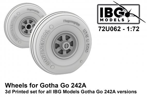 1/72 Gotha Go-242A-1/Go-244 wheels for IBG