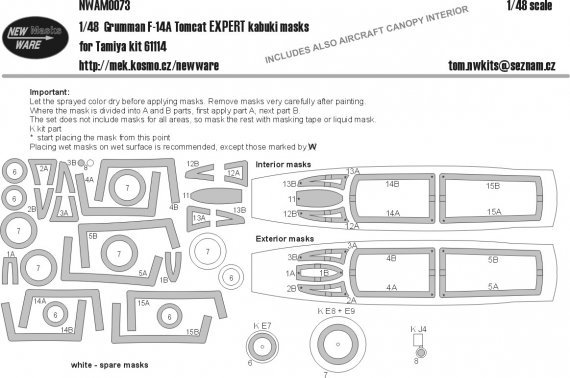 1/48 Mask Grumman F-14A Tomcat EXPERT
