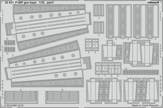 1/32 SET P-40F gun bays