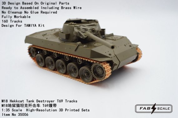 FabScale Studio Cha�nes T69 M18 Hellcat 1/35