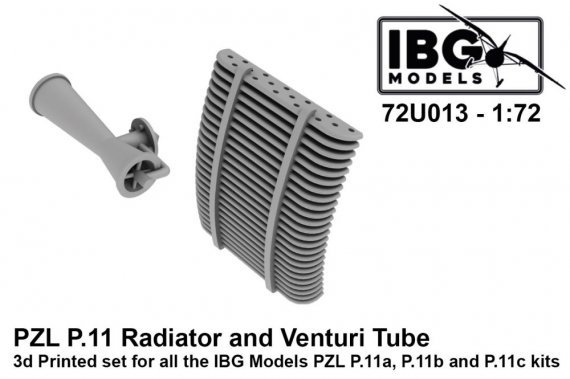 1/72 PZL P.11c Radiator & Venturi Tube