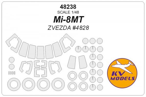 1/48 Mil Mi-8MT masks for Zvezda