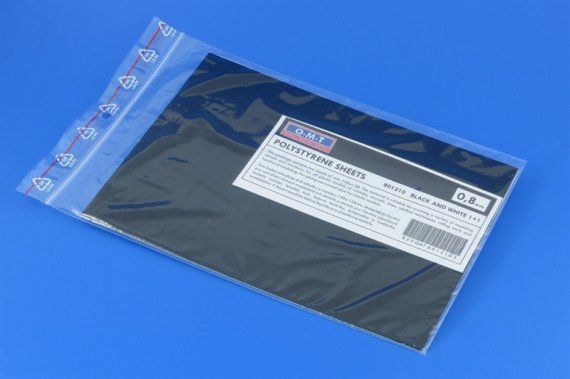Polystyrene sheets 0.8 mm  2 pcs.