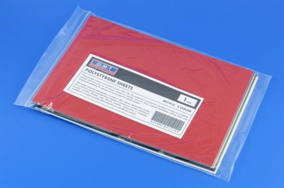 Polystyrene sheets 1 mm  5 pcs.