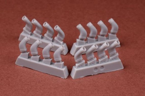 1/24 Supermarine Spitfire round round stacks for Airfix Mk.IXc