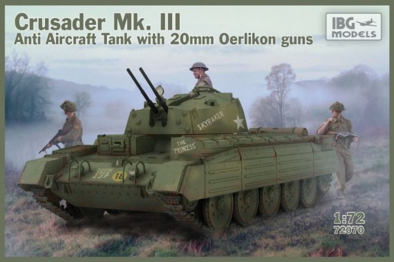 1/72 Crusader Mk.III Anti Aircraft Tank with 20mm Oerlikon Guns