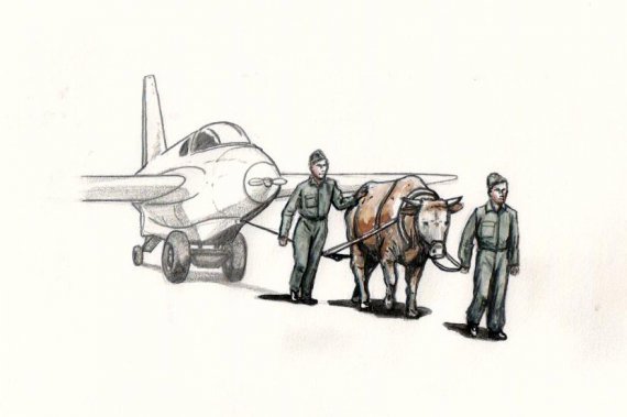 1/72 Towing Ox with 2 Luftwaffe ground crew figures
