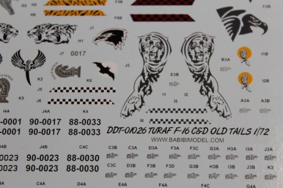 1/72 Turaf Lockheed-Martin F-16C/F-16D old tails