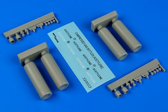 1/32 Compressed gas bottles  acetylene