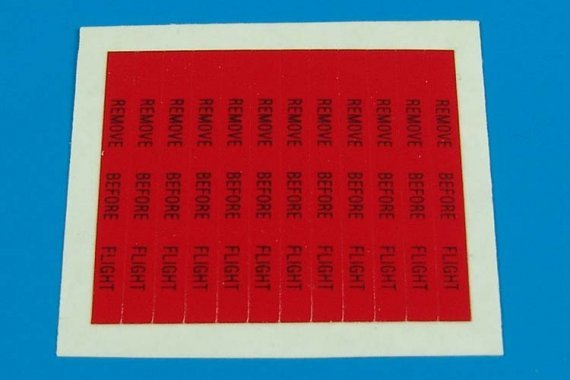 1/32 Remove before flight flags  black lettering