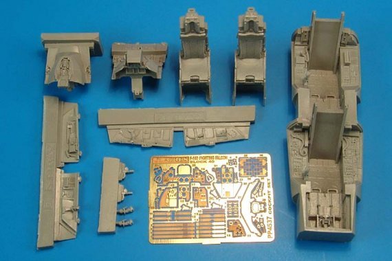1/48 F-16D Block 40 cockpit set (KIN)