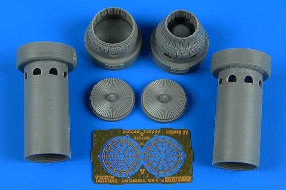 1/72 F-14A Tomcat exhaust nozzles varied positions