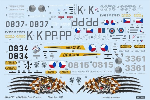 Decals 1/48 Mi-24V/Mi-35 in Czech AF service