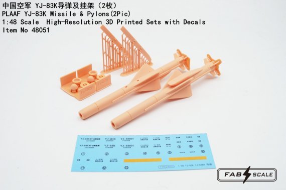 1/48 Plaaf YJ-83K Missile & Pylons x 2