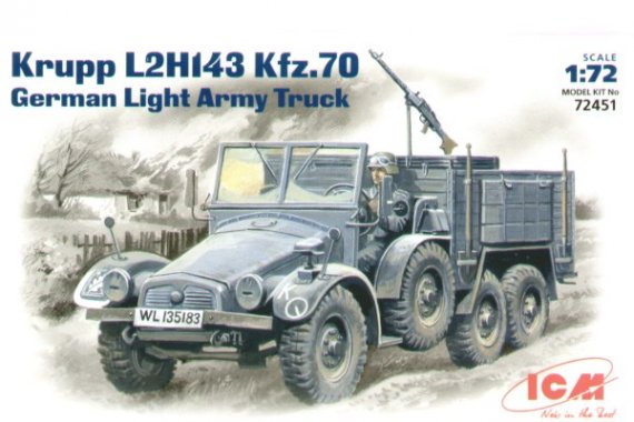 ICM 1/72 Krupp Kfz.70 L2H143 Camion L�ger Allemand