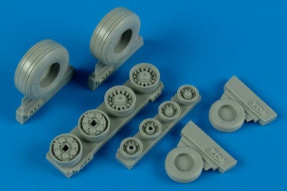 1/48 F-14B/D Tomcat weighted wheels (HASEGAWA)