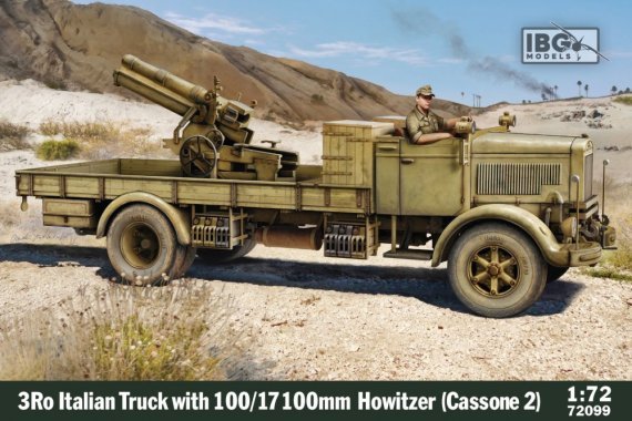 1/72 3Ro Italian Truck with 100mm Howitzer Cassone 2