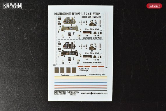 1/48 Messerschmitt Bf-109E-1/3/7 Interior Detail set