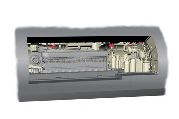 1/72 U-Boot typ IXC Diesel Engine Section (REV)