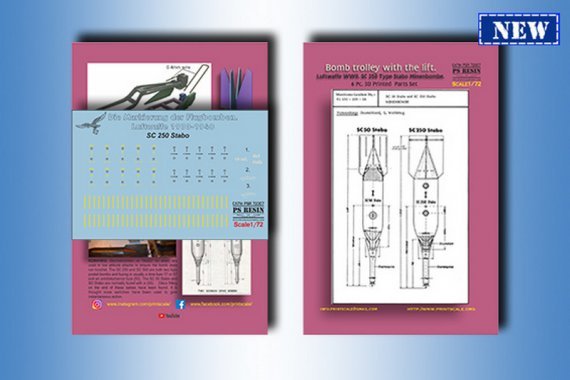 Print Scale 1/72 Chariot de Bombe Sc 250 Stabo Luftwaffe