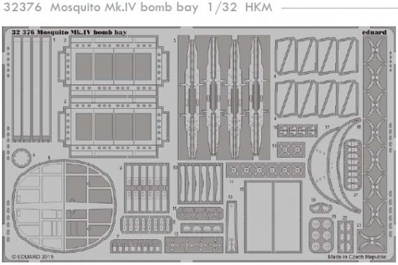1/32 De Havilland Mosquito Mk.IV bomb bay (for Hong Kong Models)