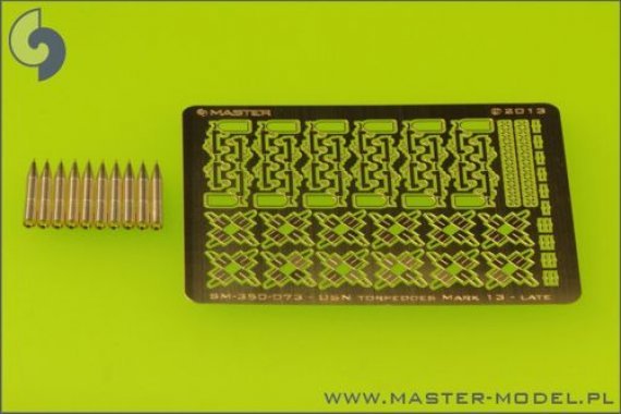 1/350 USN Airborne torpedoes Mark 13 (22.4in) with trolleys