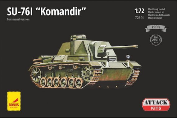 1/72 SU-76I Komandir (Beob.) with metal gun barrel