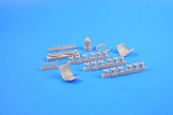 1/48 A6M2-N Rufe  engine set Detailed