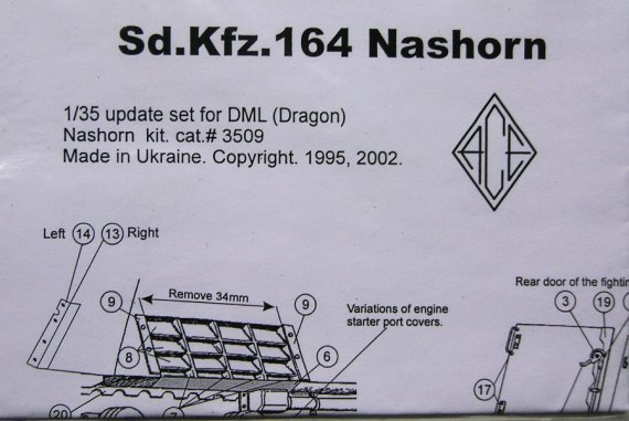 1/35 Update set for Sd.Kfz.164 Nashorn (DRAG)