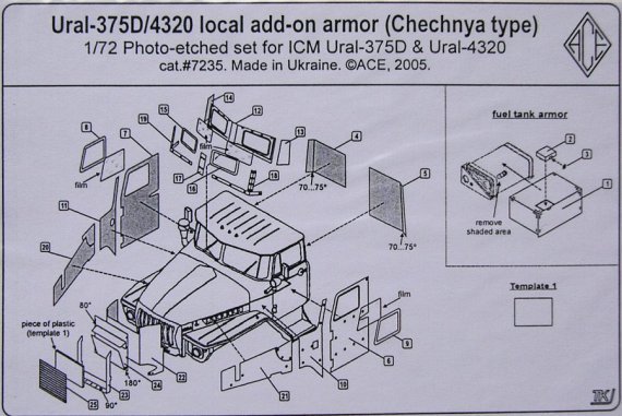 1/72 Ural-375D/4320 add-on armor (Chechnya type)