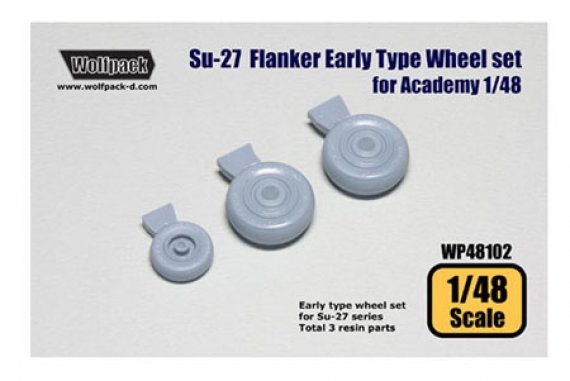 1/48 Su-27 Flanker Early type wheel set for Su-27