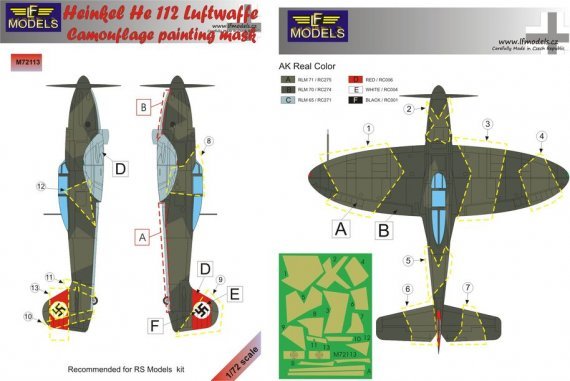 1/72 Mask He 112 Luftwaffe Camouflage