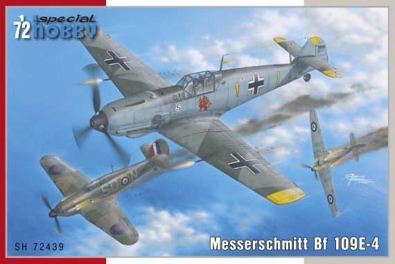 1/72 Messerschmitt Bf-109E-4 with schemes of two German fighter