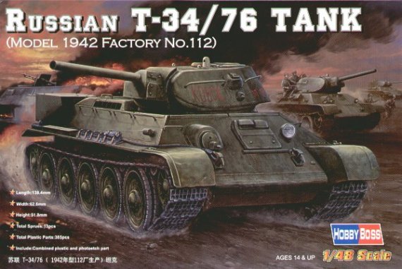 Hobby Boss Carro T-34/76 Modello 1942 Fabbrica No 112 1/48