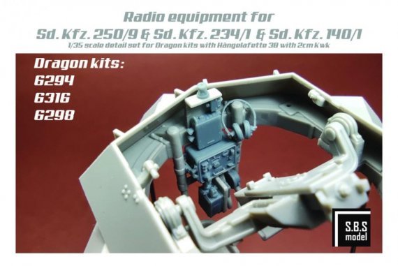 1/35 Radio equipment Sd.Kfz.250/9 & 234/1 & 140/1