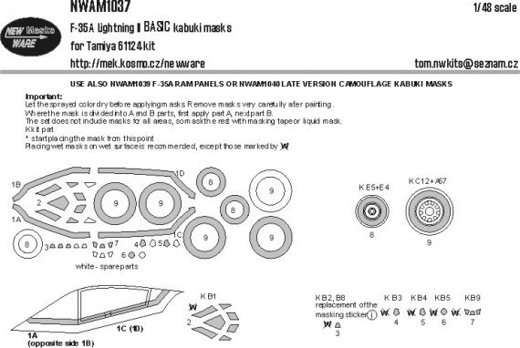 1/48 Mask F-35A Lightning II BASIC