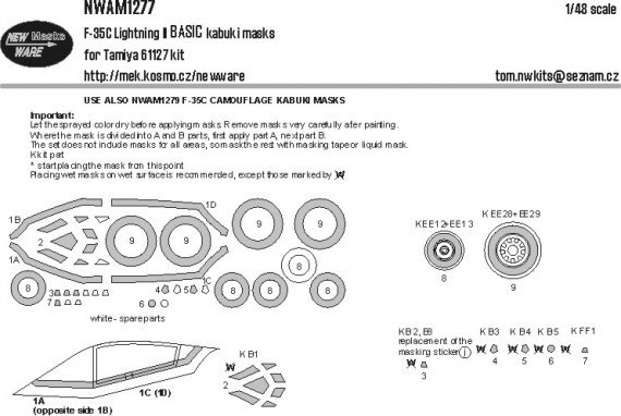 1/48 Mask F-35C Lightning II BASIC for Tamiya