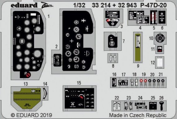 1/32 SET P-47D-20 interior