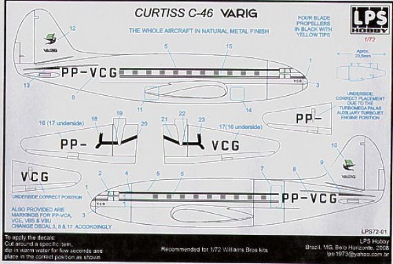 1/72 Curtiss C-46 VARIG