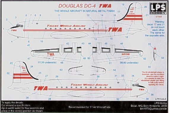 1/144 Douglas DC-4 TWA