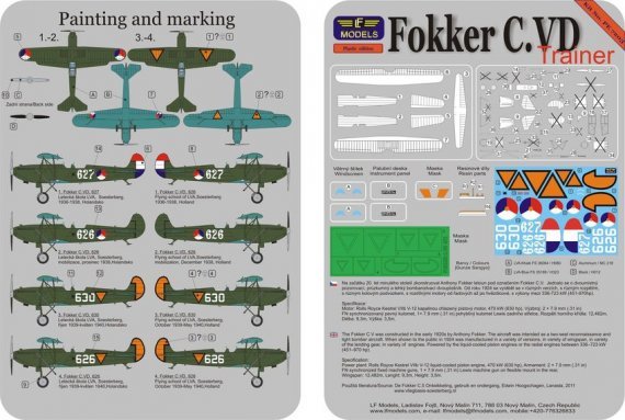 1/72 Fokker C.VD Holland  Trainer