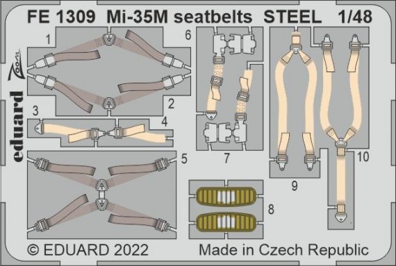 1/48 Mi-35M seatbelts STEEL