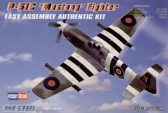 Hobby Boss P-51C Mustang 1/72 Kit Aerei